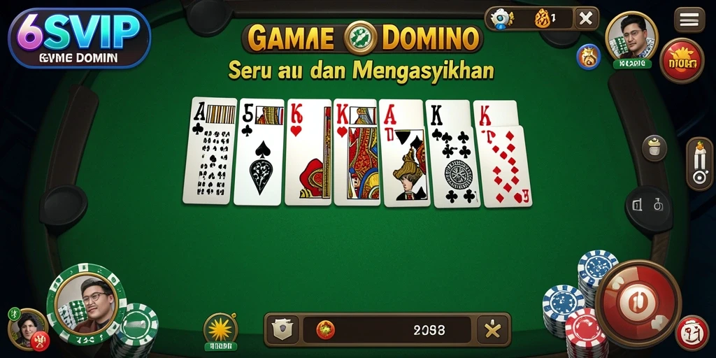 Tangkapan layar gameplay seru di 6SVIP saat bermain Domino.