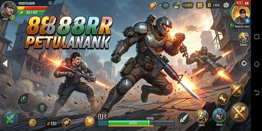Tangkapan layar menunjukkan aksi mendebarkan dalam game 888R.