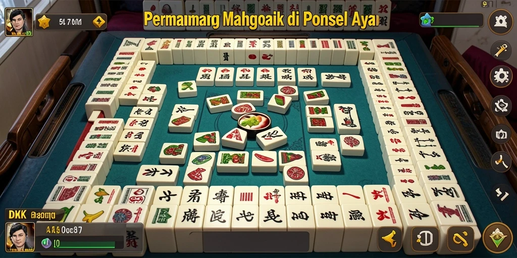 Screenshot DKK menampilkan gameplay Mahjong yang memukau dan menyenangkan.