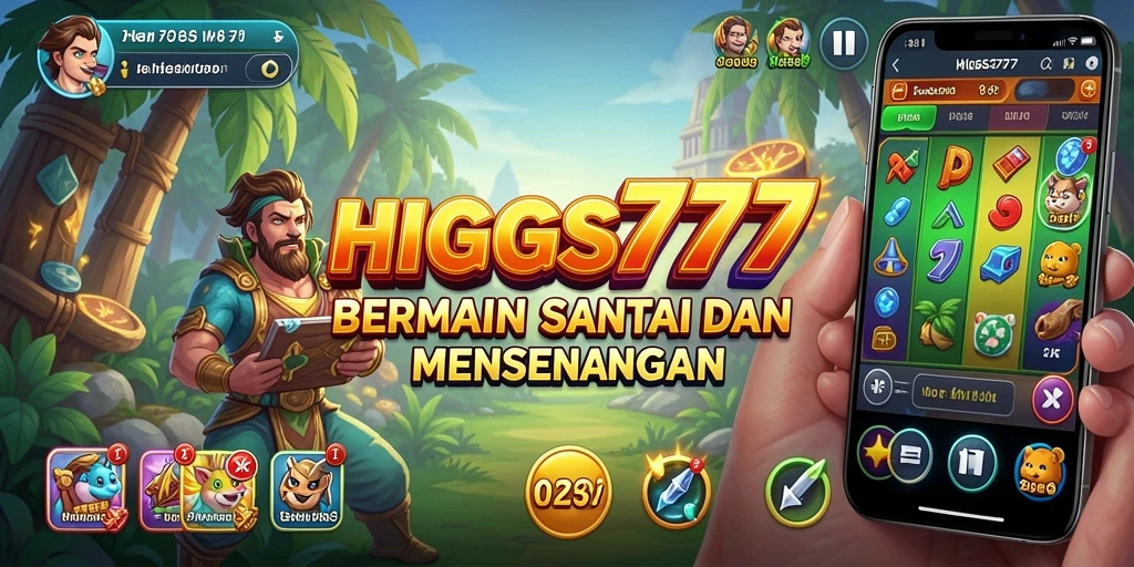 Tampilan gameplay HIGGS777 yang seru dan penuh warna.