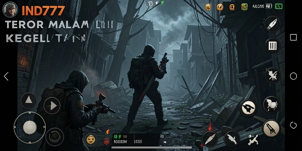 Tampilan gameplay <strong>IND777</strong> yang menakutkan dan mencekam.