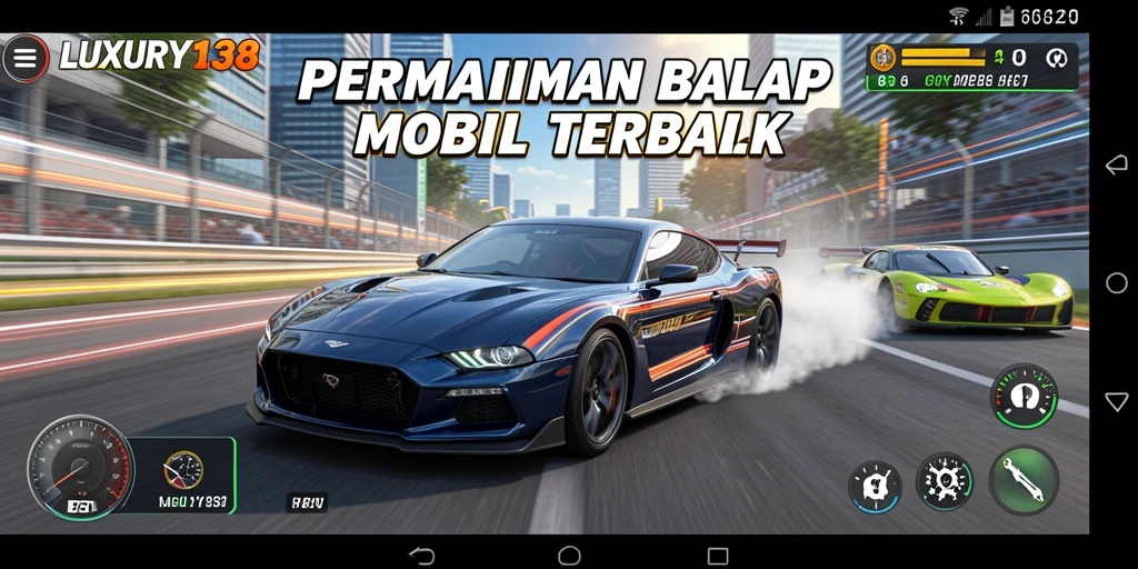 Screenshot LUXURY138 menampilkan aksi balap yang seru dan menegangkan.