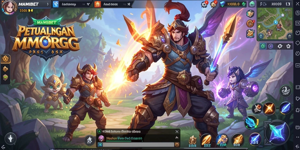 Tangkapan layar MAMIBET yang menunjukkan aksi pertarungan seru dalam MMORPG.