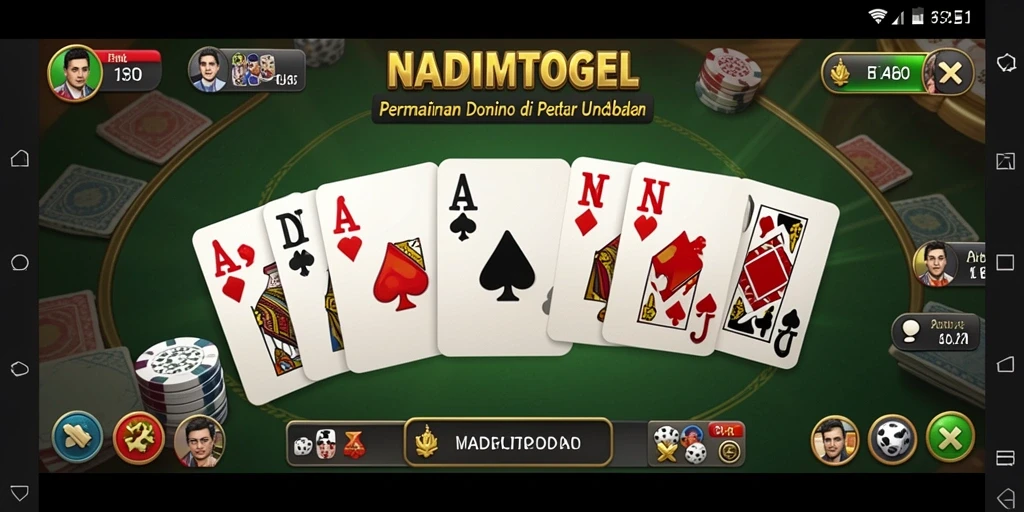 Screenshot gameplay NADIMTOGEL yang menampilkan keseruan bermain Domino.