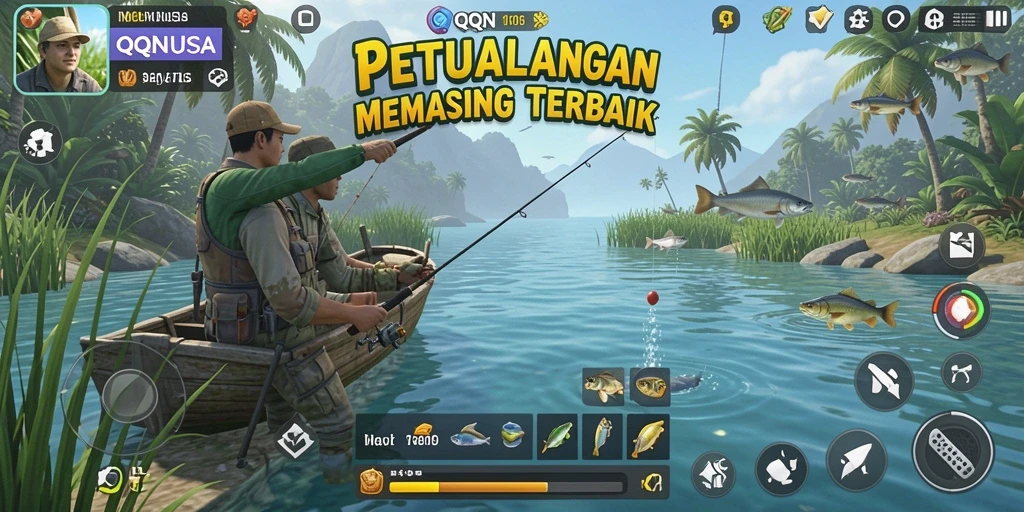 Tampilkan aksi seru dalam memancing ikan berukuran besar di QQNUSA.