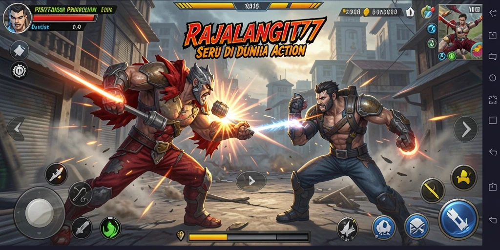 Tampilan aksi seru dalam permainan RAJALANGIT77 yang memukau.