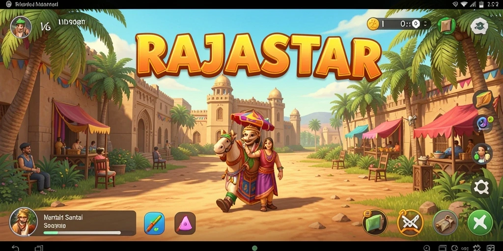 Screenshot gameplay RAJASTAR menunjukkan keseruan yang mengasyikkan.