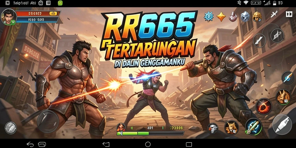 Screenshot utama RR666 menampilkan aksi pertarungan yang mendebarkan dan karakter-karakter yang kuat.