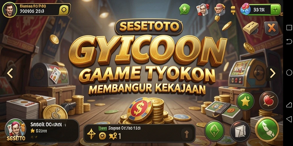 Tampilan menarik dari gameplay SESETOTO yang menggambarkan keseruan membangun bisnis.